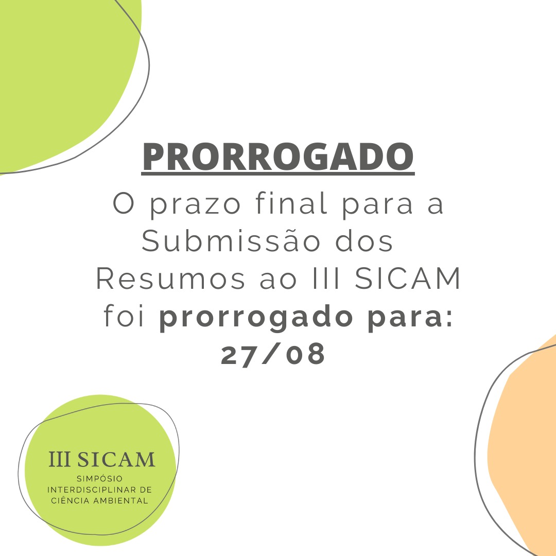 Prorrogação do prazo de submissão